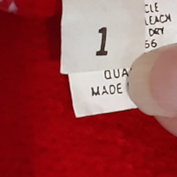 Renaissance Woman's Sweater Size 1x, Red/White, Vintage, Sleeveless - Picture 5 of 7